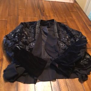 Black Velvet with Beaded Embellishment Jacket